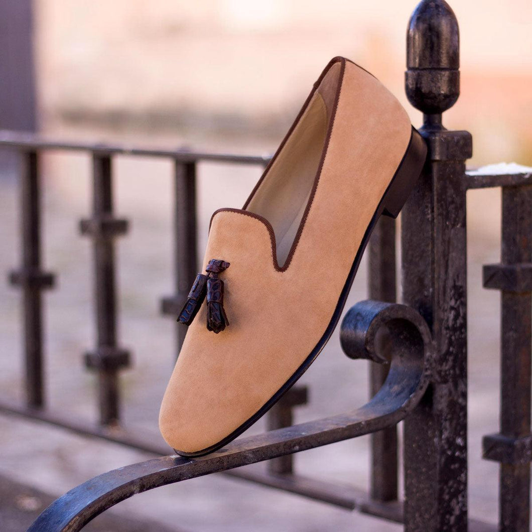 Louie Loafers in Nude with Tassels - May Anthony